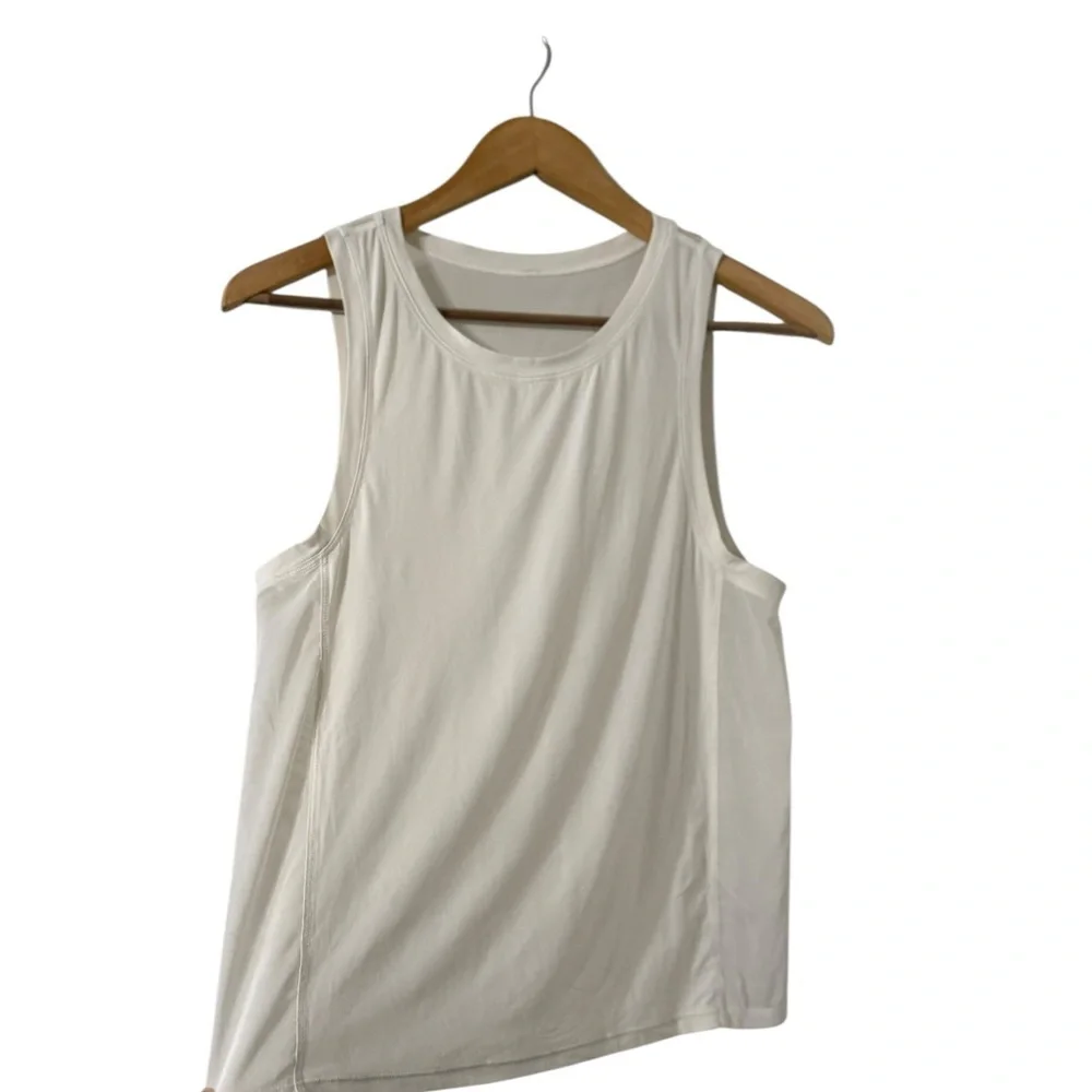 LULULEMON Sole Training White Sheer Mesh Sleeveless Tank Top